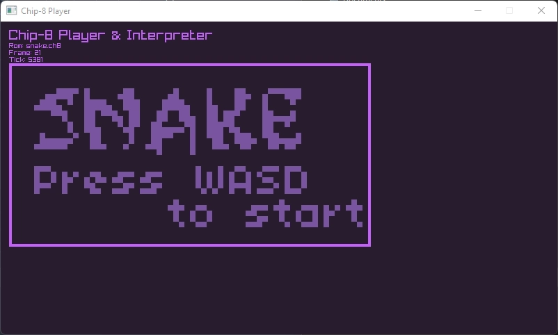 Ein Chip-8 snake clone