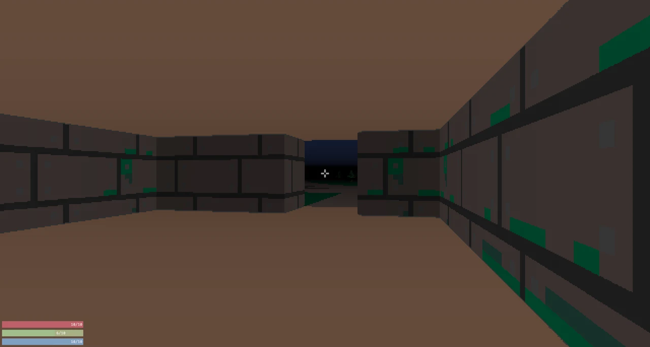 Raycaster, Ansicht von drinnen nach draußen